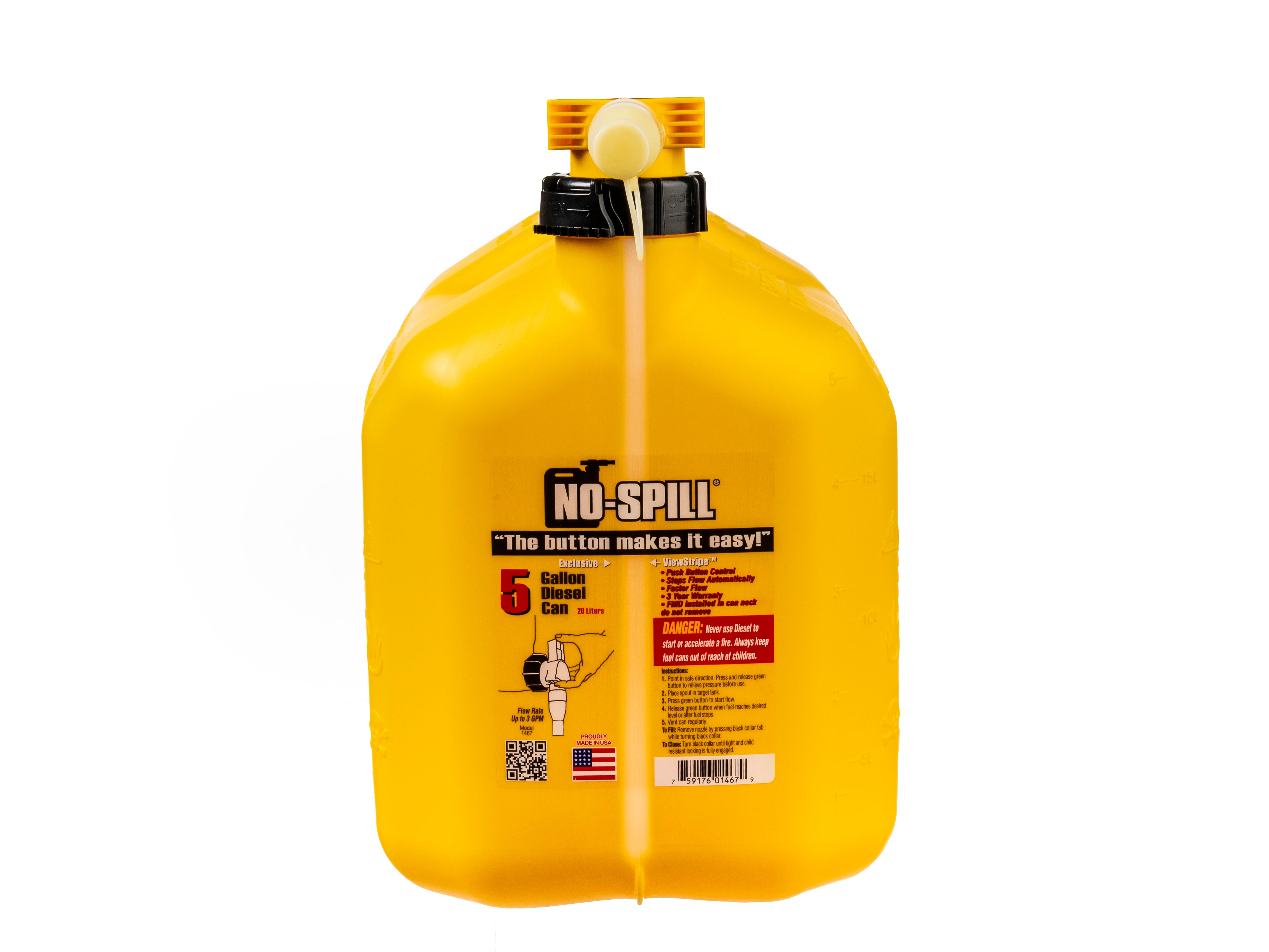 The NoSpill® 5 Gallon Diesel ViewStripe™